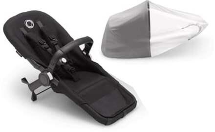 Bugaboo Uitbreidingsset Donkey 5 Duo Compleet Black / Midnight Black Zwart