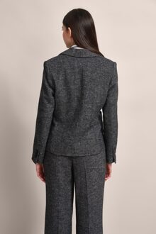 Bugatti Damen Blazer van een fijne wolmix Zwart