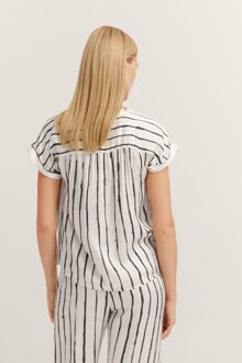 Bugatti Damen Blouse shirt met streepjesprint - maat Wit