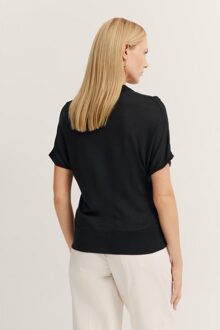 Bugatti Damen Gebreide trui met korte mouwen Zwart - XL