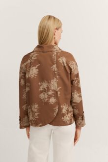 Bugatti Damen Jas met omgeslagen kraag Taupe - EU 44 / UK 16