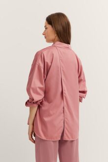 Bugatti Damen Katoen satijnen overhemd blouse Rosé - EU 46 / UK 18