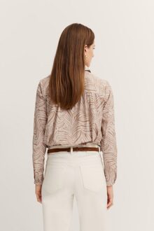 Bugatti Damen Katoenen overhemd blouse Beige - EU 46 / UK 18