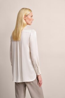 Bugatti Damen Overhemdblouse met een langer achterpand Beige