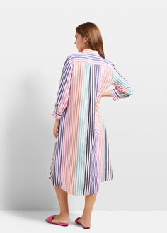 Bugatti Damen Overhemdjurk met stijlvolle streepcombinatie Lila - EU 34 / UK 6