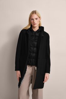 Bugatti Damen Parka met materiaalmix Zwart - EU 38 / UK 10