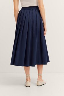 Bugatti Damen Rok met elastische tailleband Marineblauw - EU 44 / UK 16