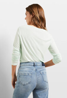 Bugatti Damen Shirt met lange mouwen en ronde hals - maat Mint