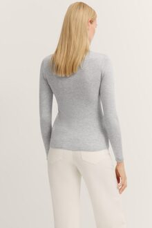 Bugatti Damen Shirt met ronde hals & lange mouwen Grijs - XL