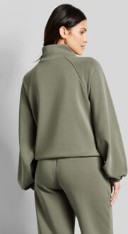 Bugatti Damen Sweaterjack met opstaande kraag Groen - XS