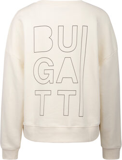 Bugatti Damen Sweattrui met logo op de achterkant Ecru