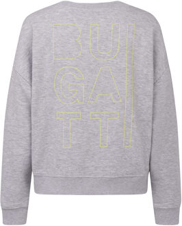 Bugatti Damen Sweattrui met logo op de achterkant Grijs - XL