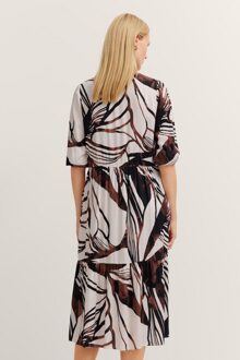 Bugatti Damen Zomerjurk met volants & deelnaden Roest - EU 36 / UK 8