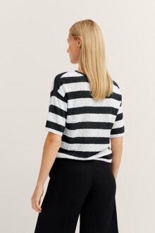 Bugatti Damen Zomertrui in een lichtgewicht katoen-linnenmix Zwart