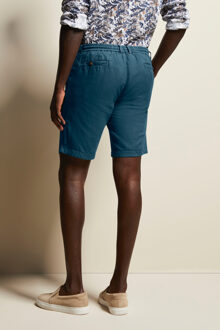 Bugatti Herren Bermuda in een mooie linnenmix Marineblauw - EU 54