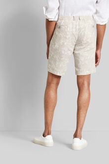 Bugatti Herren Bermuda met subtiele print Ecru