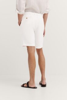 Bugatti Herren Bermuda van katoen-linnenmix - maat Wit