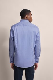 Bugatti Herren Casual overhemd in fijn satijn - maat Marineblauw