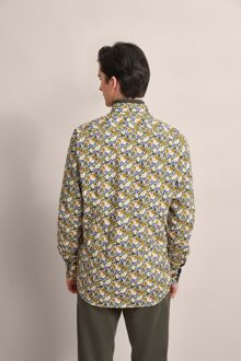 Bugatti Herren Casual overhemd met button-down kraag - maat Olijf