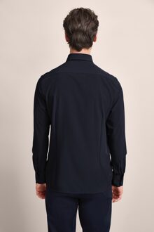 Bugatti Herren Casual overhemd met elastaan - maat Marineblauw