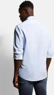 Bugatti Herren Casual overhemd met fijne grafische prints Lichtblauw - S