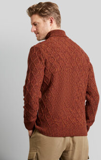 Bugatti Herren Coltrui met 3D ruitpatroon Roest - 3XL