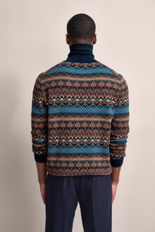 Bugatti Herren Coltrui met meerkleurig patroon Bruin - 3XL