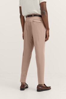 Bugatti Herren Geplooide broek met satijnen stretch Beige - 34W/30L