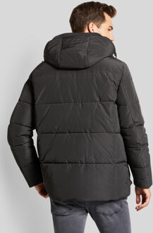 Bugatti Herren Gewatteerde jas met afneembare capuchon Zwart