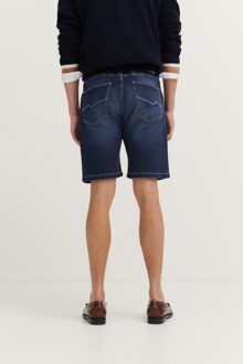 Bugatti Herren Jeans Bermuda in used-wash dessin Blauw - EU 50