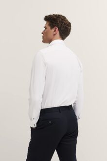 Bugatti Herren Jersey shirt met Kent kraag - maat Wit