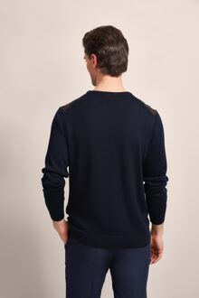 Bugatti Herren Jumper met 2-kleurig ruitpatroon - maat Bruin