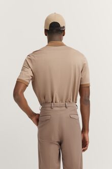Bugatti Herren Katoenen polo - maat Taupe