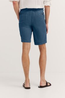 Bugatti Herren Linnen-katoenmix bermuda Marineblauw - EU 52