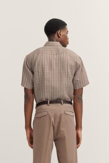 Bugatti Herren Linnen overhemd Bruin - XL