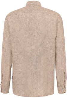 Bugatti Herren Linnen overhemd Taupe - XL