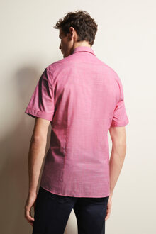 Bugatti Herren Overhemd met korte mouwen en button-down kraag - maat Roze