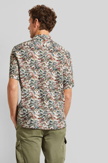 Bugatti Herren Overhemd met korte mouwen en reverskraag Groen