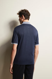 Bugatti Herren Poloshirt met contrasterende strepen - maat Marineblauw