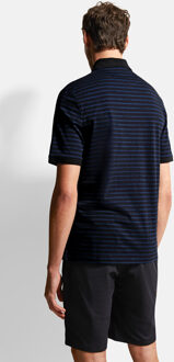 Bugatti Herren Poloshirt met logobelettering Marineblauw - XL