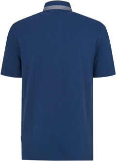 Bugatti Herren Poloshirt met opstaande kraag - maat S Marineblauw