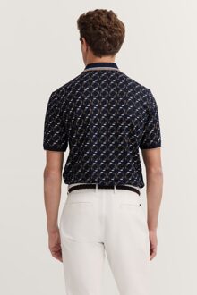 Bugatti Herren Poloshirt met stretchfunctie Marineblauw