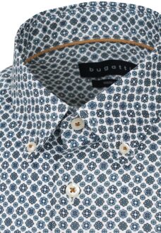 Bugatti Herren Satijnachtig katoenen overhemd Lichtblauw - 2XL