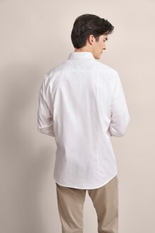 Bugatti Herren Satijnen overhemd met een eenvoudige look - maat Wit