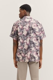 Bugatti Herren Shirt met bloemenmotief - maat S Bruin