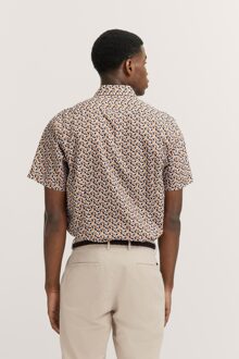 Bugatti Herren Shirt met button-down kraag Taupe - 4XL