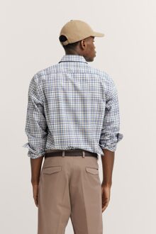 Bugatti Herren Shirt met geruit patroon Taupe - 2XL