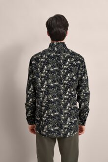 Bugatti Herren Shirt met grafische print - maat 4XL Olijf