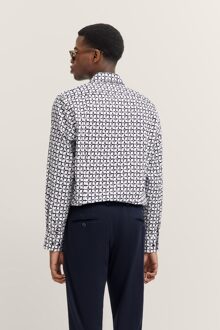 Bugatti Herren Shirt met hoogwaardige satijnen afwerking - maat S Marineblauw