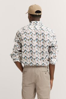 Bugatti Herren Shirt met print - maat 3XL Wit